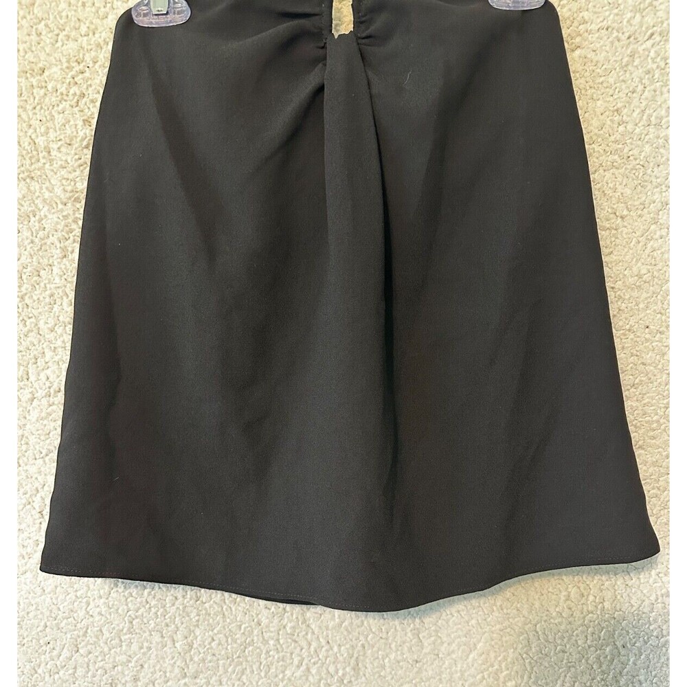 J Crew Strapless BLACK Drapey Crepe Bustier Top Blouse‎ Size 00 - Picture 3 of 11